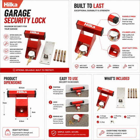 Hilka Garage door Lock Security 150mm