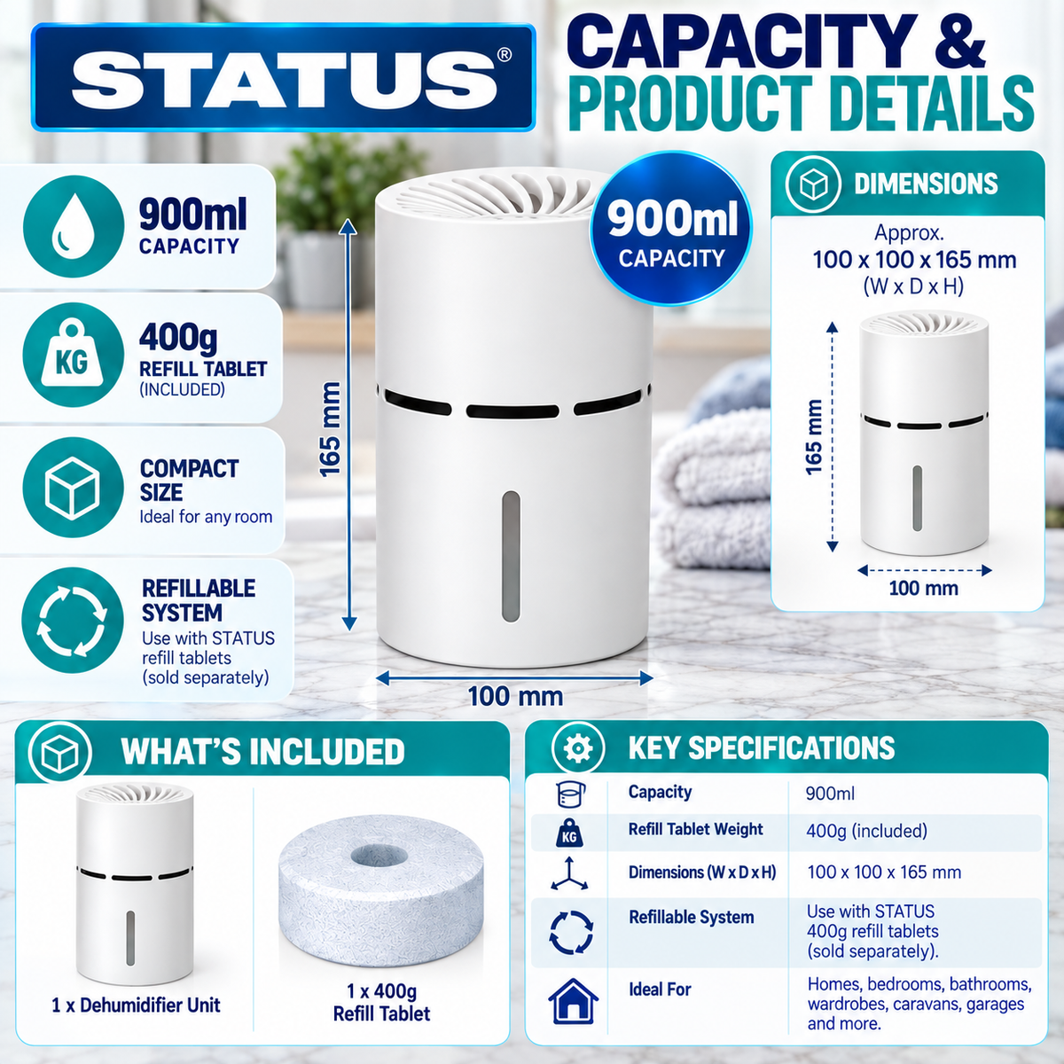 Moisture trap Aborber Dehumidifier 400gm