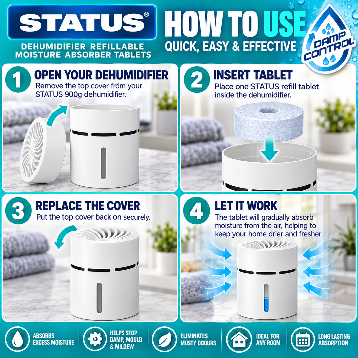 Moisture trap Absordber Dehumidifier refill pk2 400gm