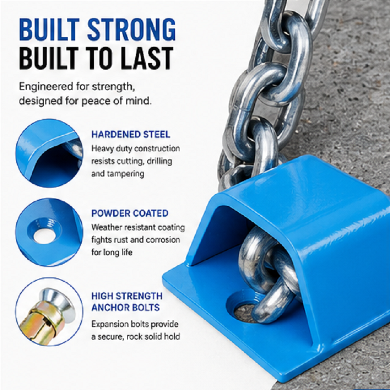 Bluespot Security ground or wall anchor for bikes and Motorbikes 87mmx Grey / Blue 120mm