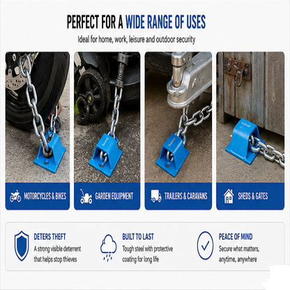 Bluespot Security ground or wall anchor for bikes and Motorbikes 87mmx Grey / Blue 120mm