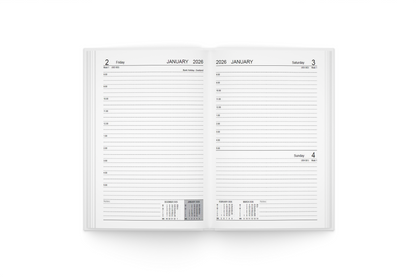 Diary 2026 leather look PU A5