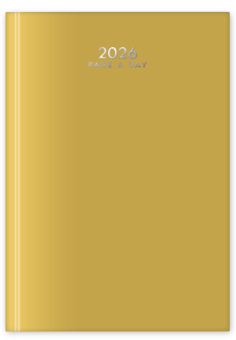 2026 Diary A4 Page a Day Hardback Colours