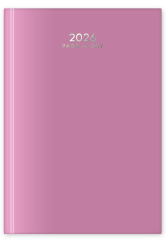 2026 Diary A4 Page a Day Hardback Colours