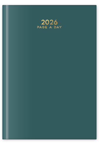 2026 Diary A4 Page a Day Hardback Colours