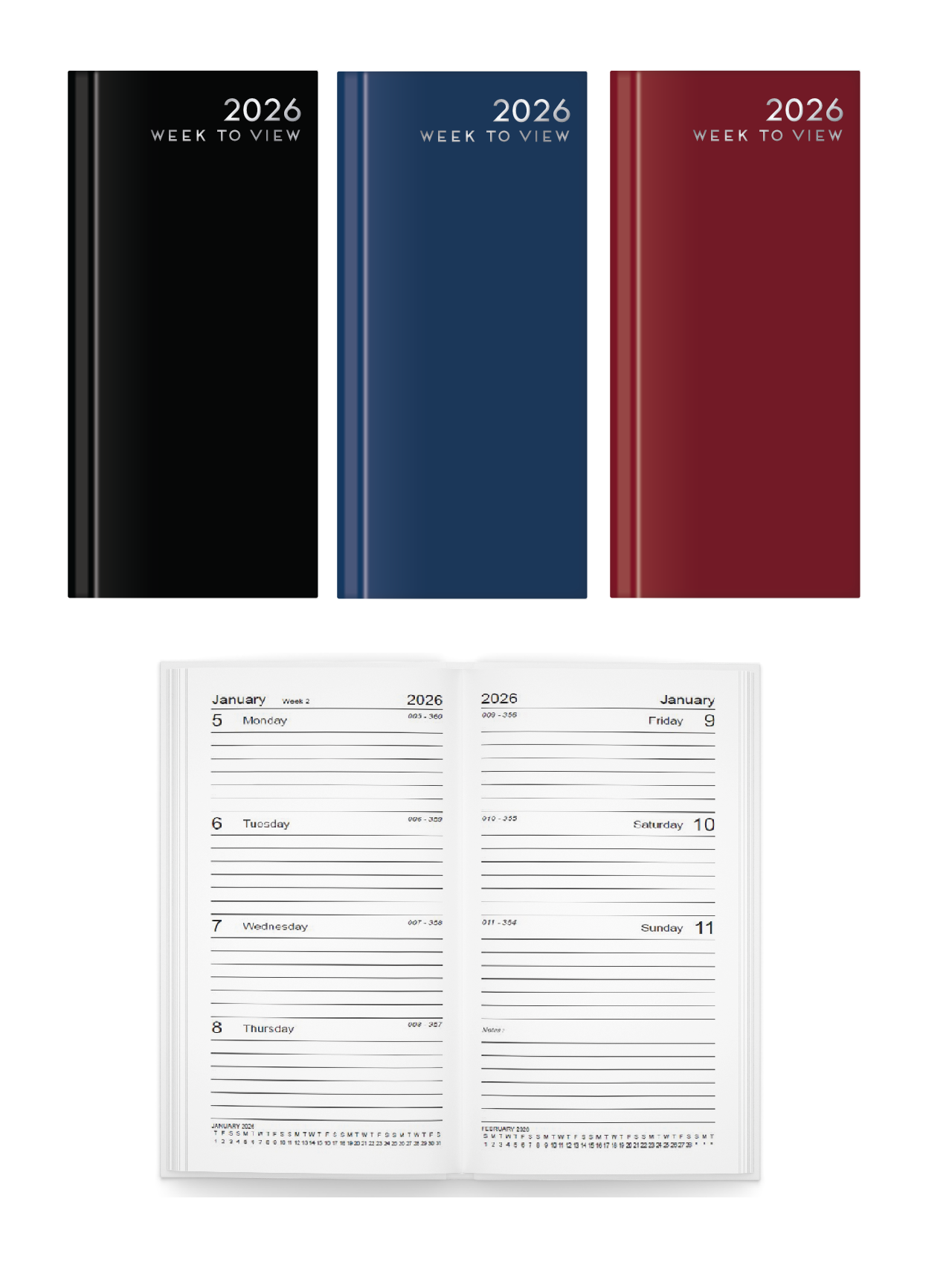 2026 Diary Slim Pocket Hardback