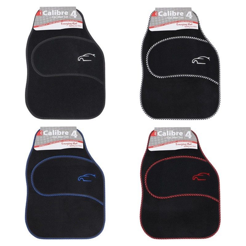 Calibre Car Mat Set 59x42cm 4pc carpet & rubber