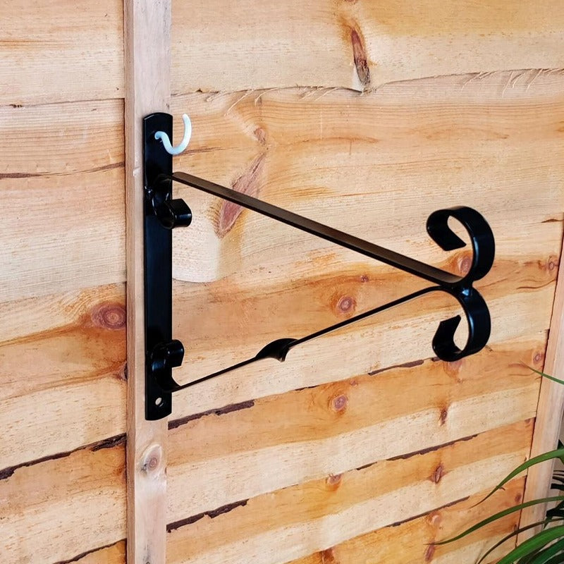 Green Jem Hanging Basket Bracket 12" Hanging Baskets Black / Green