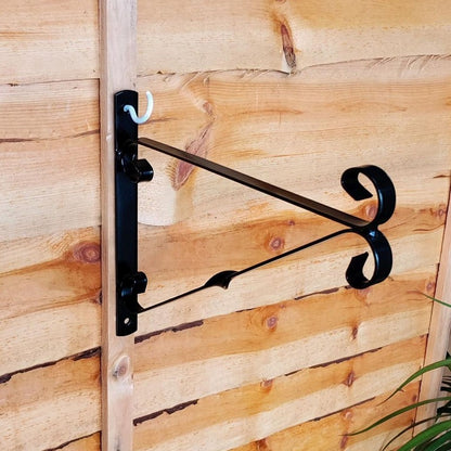Green Jem Hanging Basket Bracket 12" Hanging Baskets Black / Green