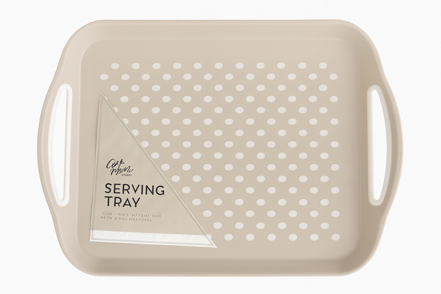 Anti Non Slip Plastic Food Tray Rubber Grip Surface Serving Lap Dinner pk2