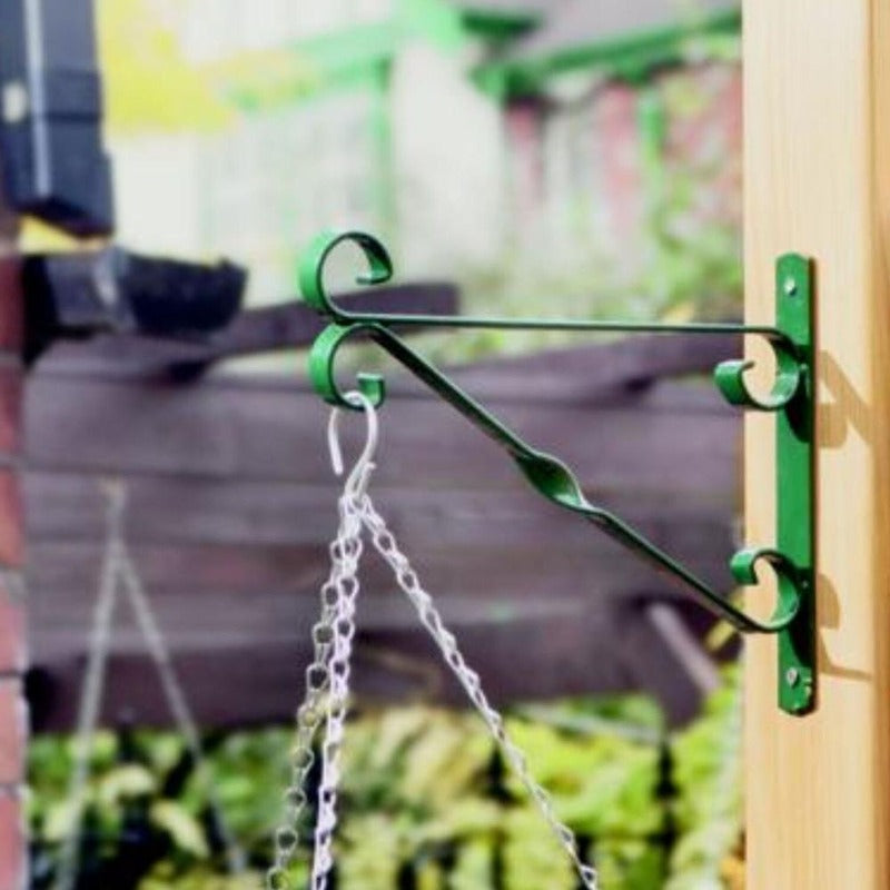 Green Jem Hanging Basket Bracket 12" Hanging Baskets Black / Green