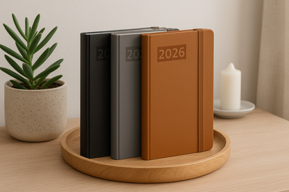 Diary 2026 leather look PU A5