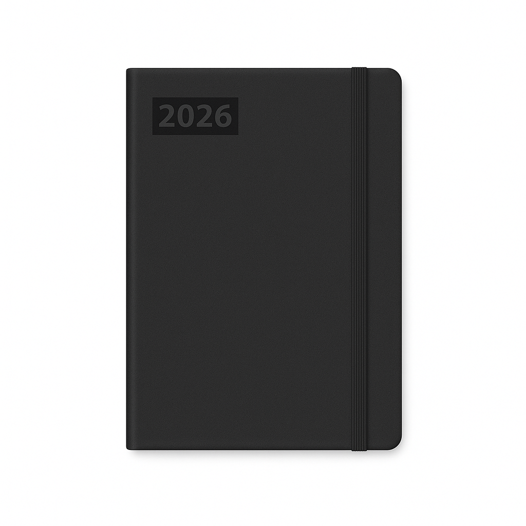 Diary 2026 leather look PU A5