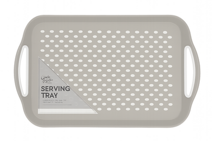 Anti Non Slip Plastic Food Tray Rubber Grip Surface Serving Lap Dinner pk2