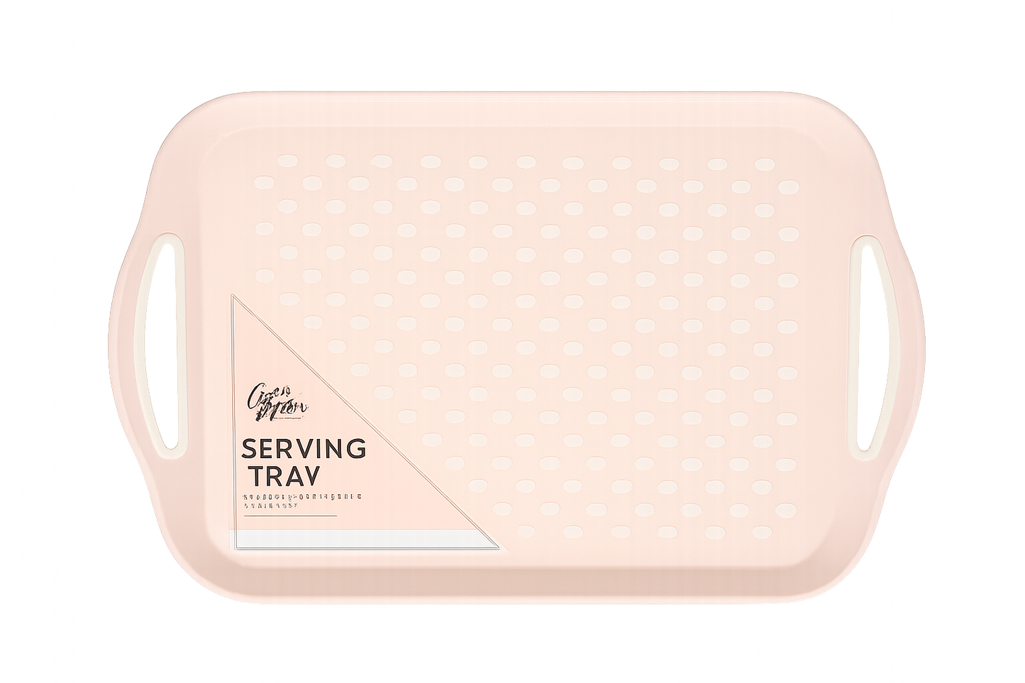 Anti Non Slip Plastic Food Tray Rubber Grip Surface Serving Lap Dinner pk2