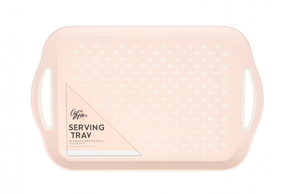 Anti Non Slip Plastic Food Tray Rubber Grip Surface Serving Lap Dinner pk2