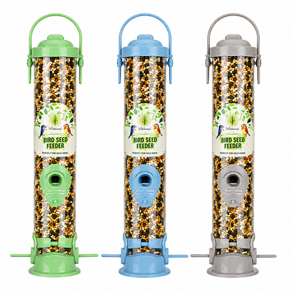 PMS Large Hanging Bird Seed Feeder Bird Feeder Blue 39Cm