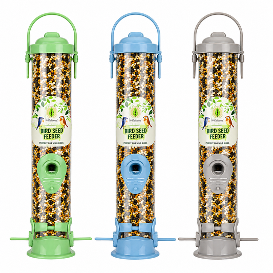 PMS Large Hanging Bird Seed Feeder Bird Feeder Blue 39Cm