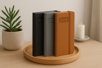 Diary 2026 Slim pocket leather look PU